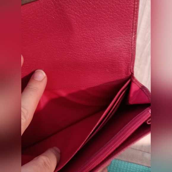 CARTIER VINTAGE LOVE SCREW EMBOSSED LEATHER LONG WALLET BIFOLD CC LOGO ROSE PINK - Picture 11 of 13